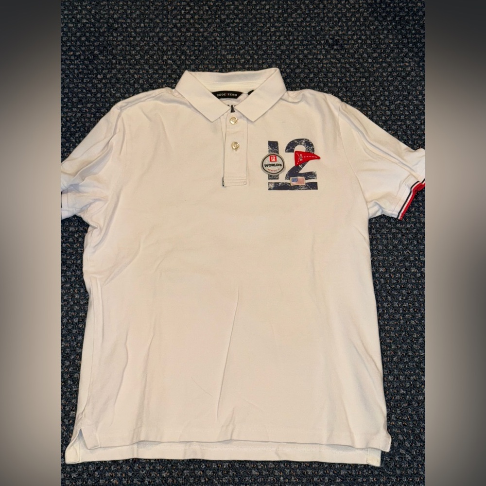Rare White World’s 12 Meter Polo Shirt